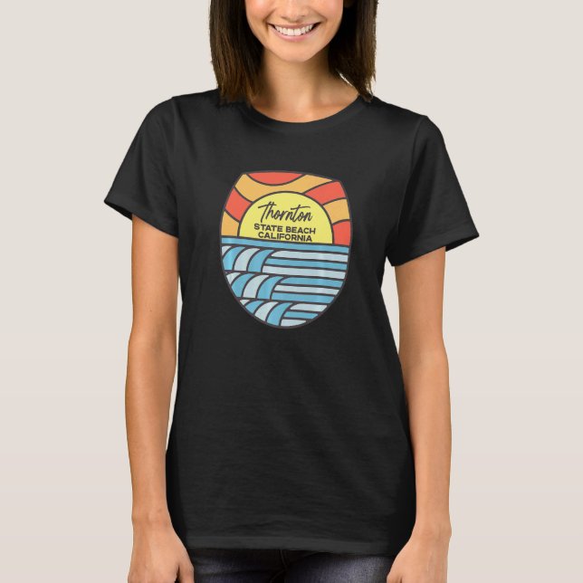 Camiseta Thornton State Beach California Ca Beach Sunset (Frente)