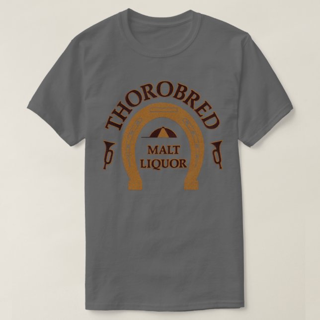 Camiseta Thorobred Malt Liquer Beer Retro Defunct Brewerian (Frente do Design)