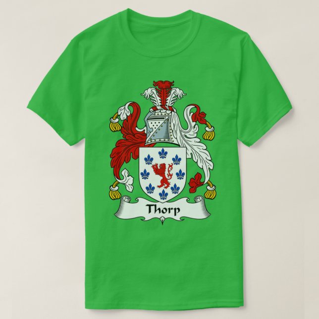 Camiseta Thorp Casaco da Guarda Familiar de Armas (Frente do Design)
