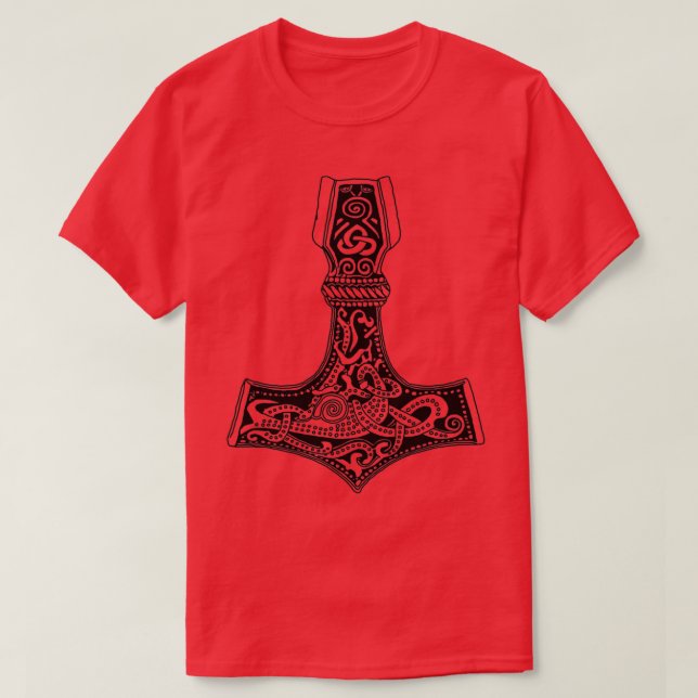 Camiseta Thors Hammer mjolnir Talisman (Frente do Design)