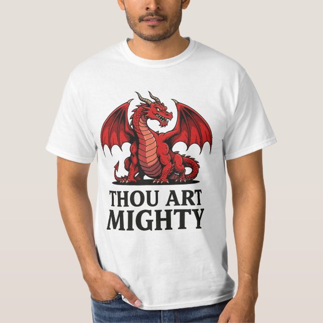 Camiseta Thou Art Mighty Red Dragon (Frente)