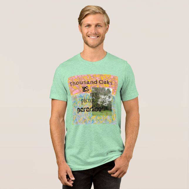 Camiseta Thousand Oaks is my picnic paradise,abstract art a (Frente Completa)