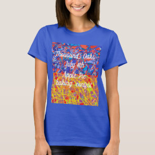 Camiseta Thousand Oaks JUly 4 concurso de aplausos abstrato