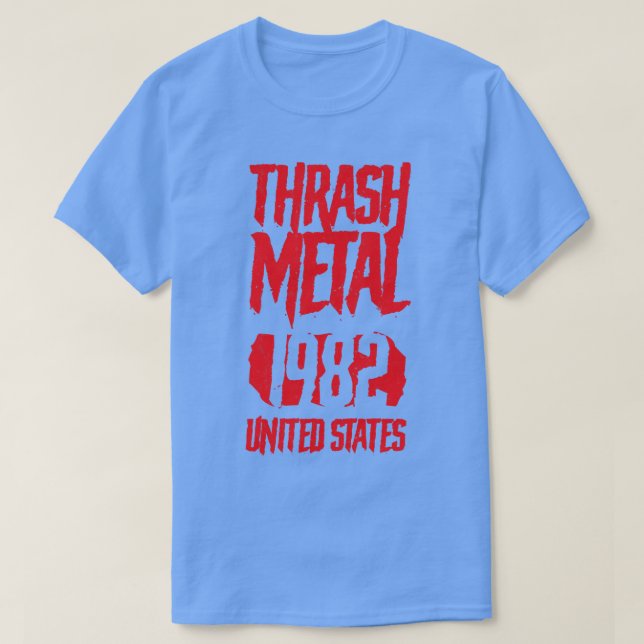 Camiseta Thrash Metal 1982 Vintage (Frente do Design)