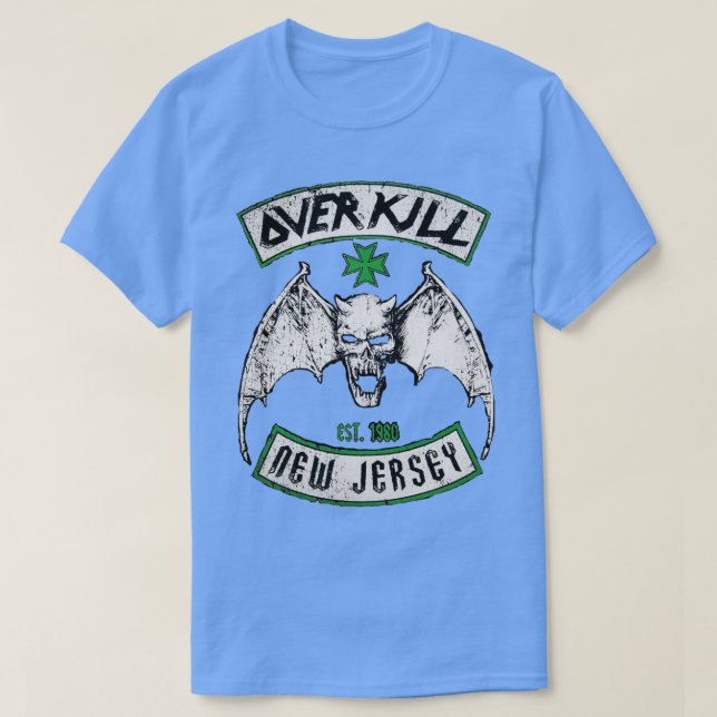 CAMISETA THRASH METAL OVERKILL NOVA JERSEY (Frente do Design)