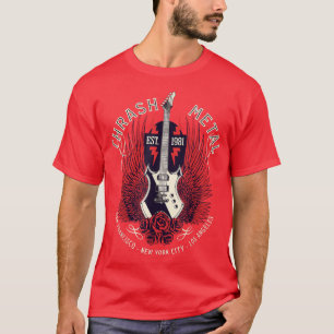 Camiseta Thrash MetalGuitarra de Metal Pesado 1981 80s Meta