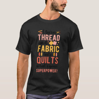 Camiseta Thread E Tecido Em Filetes Quilter Qui