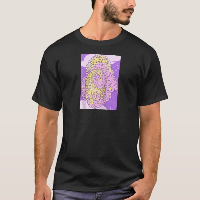 Camiseta Threadless Aidadaism Custard Cat Melting On A Clou (Frente)
