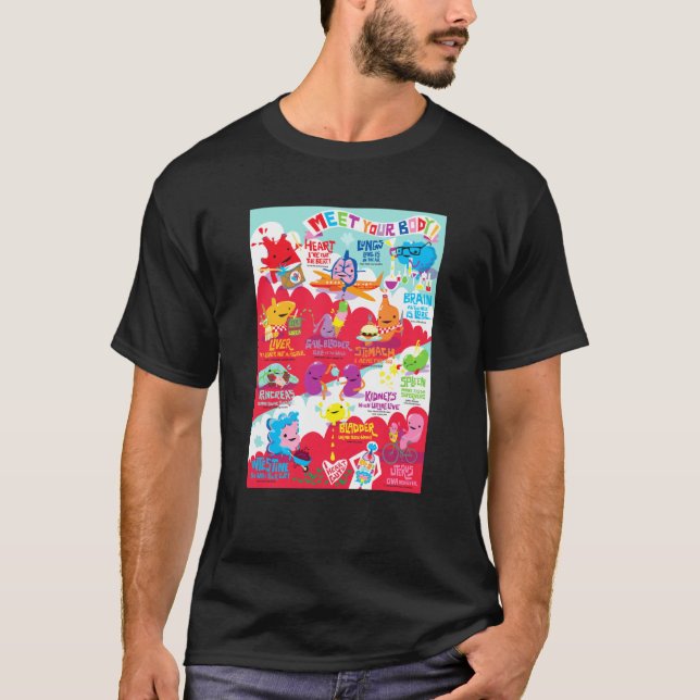 Camiseta Threadless Eu Amo Vísceras Conheça Seu Gráfico Cor (Frente)