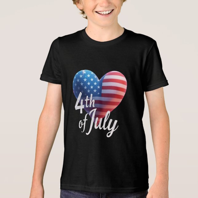 Camiseta Threads da Liberdade: Bold American Pride Impressõ (Frente)