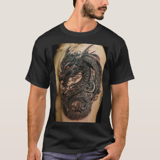 Camiseta Threads tatuados de tee de fusão de tinta Artista 