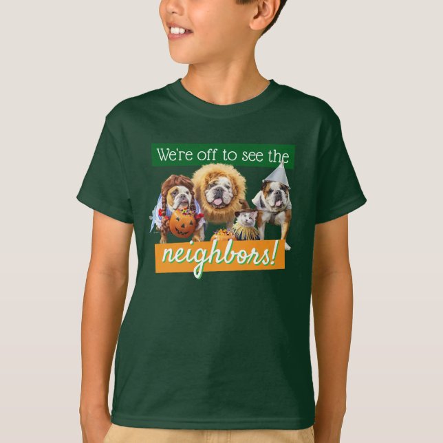 Camiseta Three Bulldogs in Costumes (Frente)