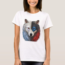 Camiseta Three colored wolf