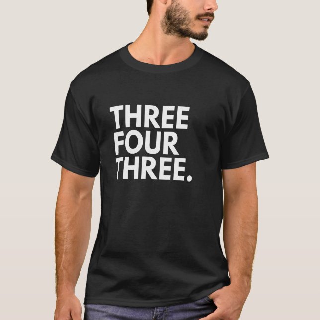 Camiseta THREE FOUR THREE Area Code 343 Ottawa ON Ontario C (Frente)