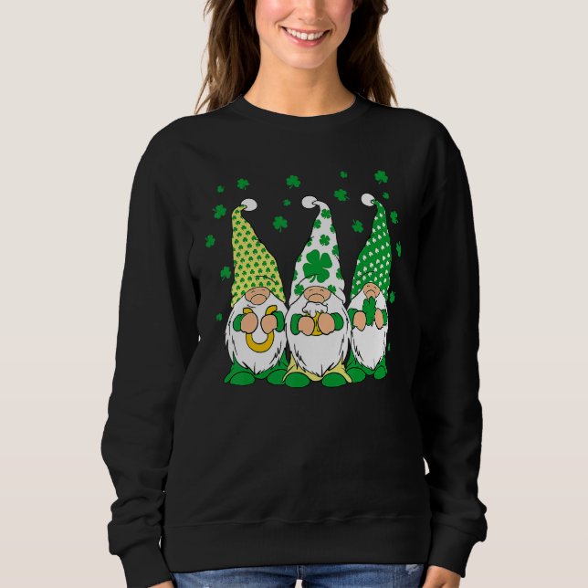 Camiseta Three Green Irish Gnomes Shamrock Clover St Patric (Frente)