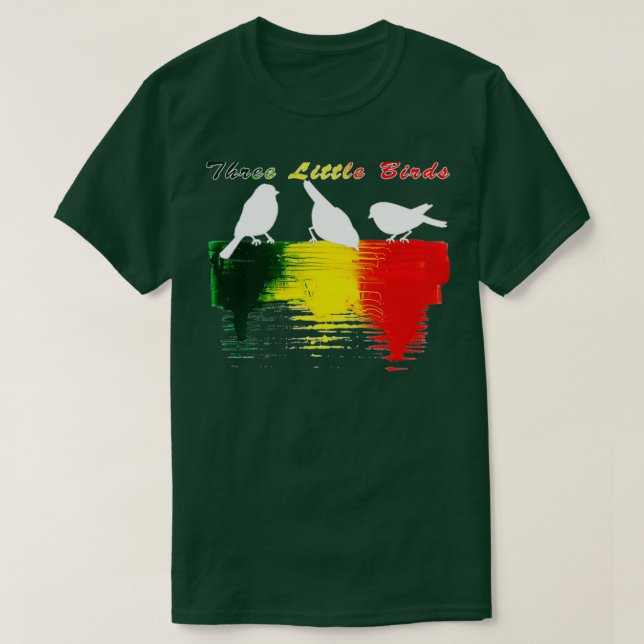Camiseta Three Little Birds Africa Music Reggae Rasta 1  (Frente do Design)
