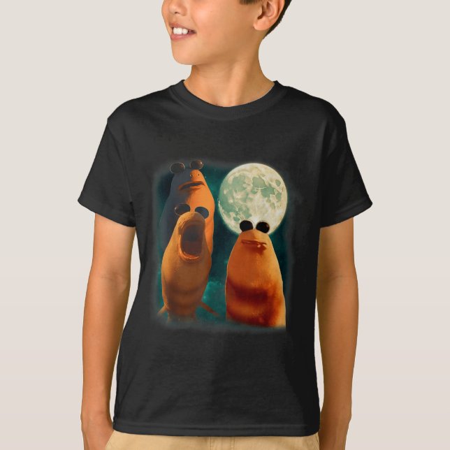 Camiseta Three Marcus The Worm Howl At Moon Funny Marcus Me (Frente)