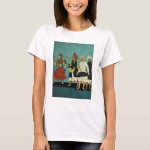 Camiseta Three musicians and a dancing girl, Tanjore, Tamil