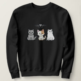 Camiseta Three Sitting Cartoon Cats