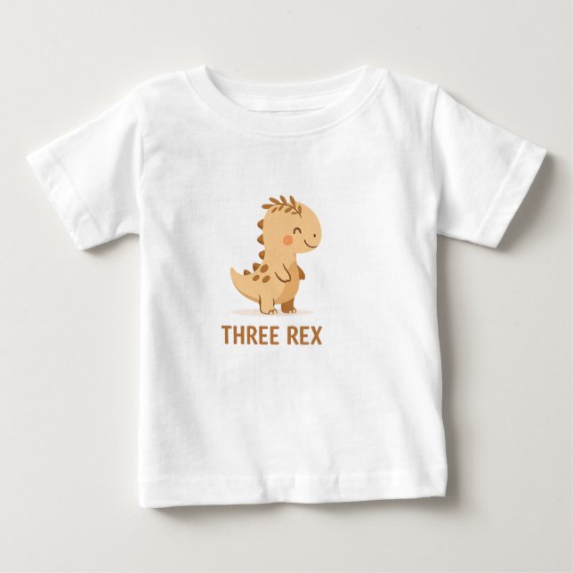 Camiseta Three T-Rex Coffee Lovers – Cute Dinosaur Café Ill (Frente)