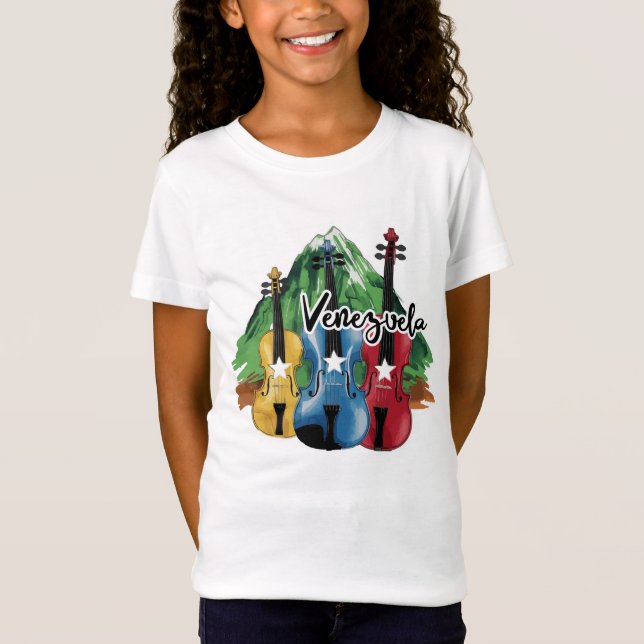 Camiseta three Venezuelan violins (Frente)