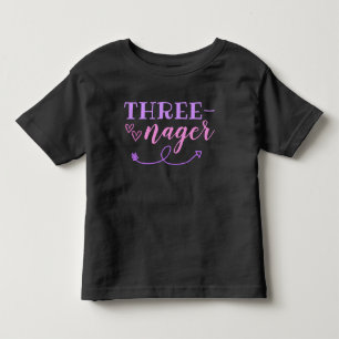 Camiseta Threenager Aniversário 3 anos 3T 4T