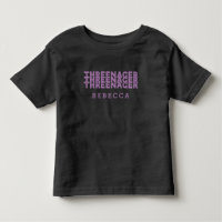 Threenager Letreiro Retro Nome Lilás