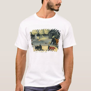 Camiseta Threshing o assoalho em um país Georgian