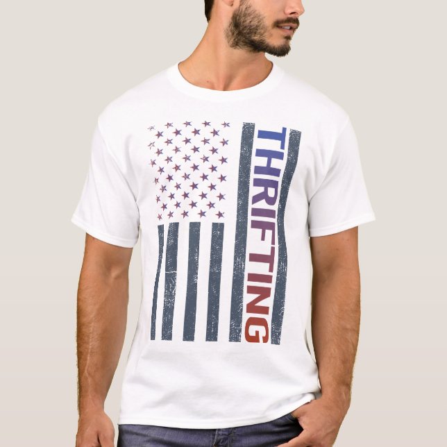 Camiseta Thrift Americano de Thrifting Flag (Frente)