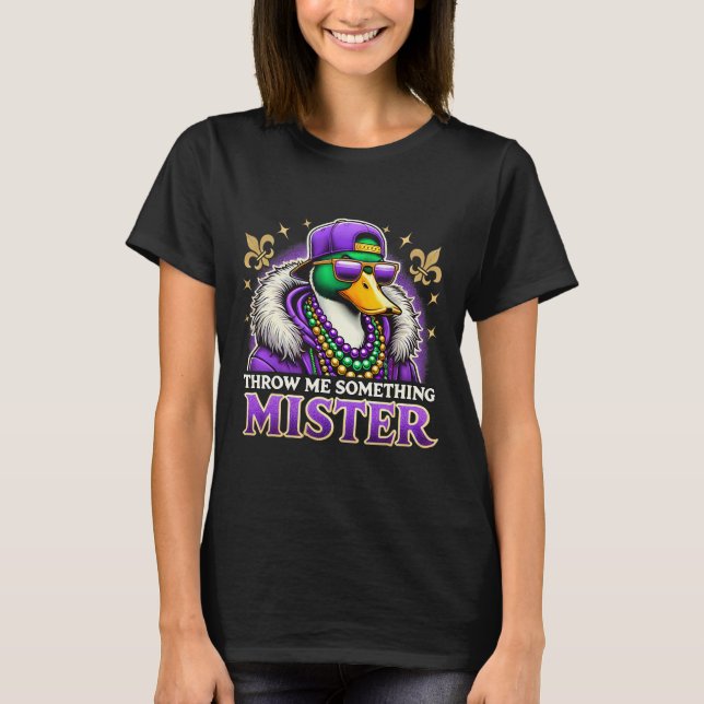 Camiseta Throw Me Something Mister Mardi Gras Duck Festival (Frente)