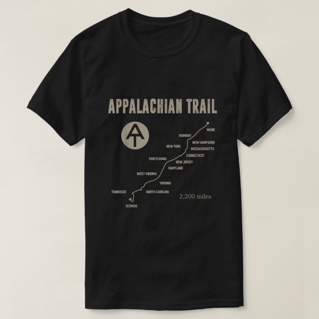 Camiseta Thruh Hiker Appalachian Trail (Frente do Design)