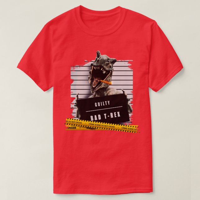Camiseta Thug Dinosaur (Frente do Design)