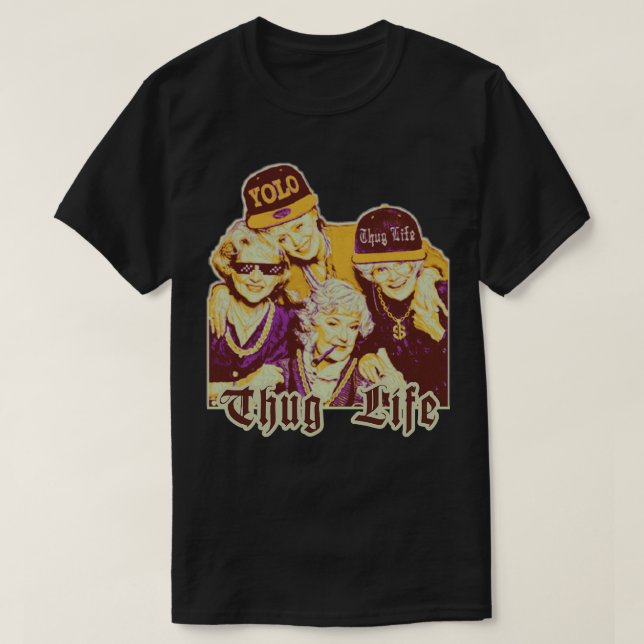 Camiseta Thug Life Vintage Fan Art (Frente do Design)