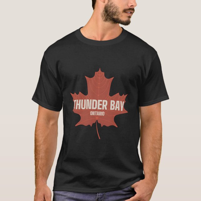 Camiseta Thunder Bay Ontario Canada Heritage Maple (Frente)