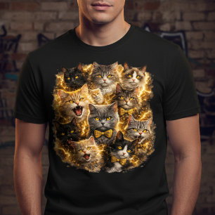 Camiseta "Thunder Cats" Fúria Felina Elétrica - Masculino P