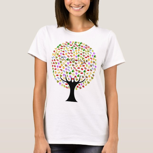 Camiseta Thunder_Cove da árvore de várias frutas (Frente)