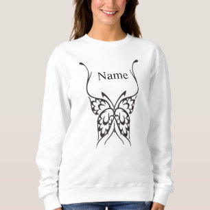 Camiseta Thunder_Cove da Tatuagem de Borboleta Estilizada