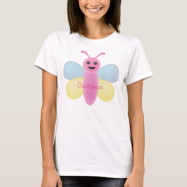 Camiseta Thunder_Cove de Abelhas Kawaii de várias cores (Frente)