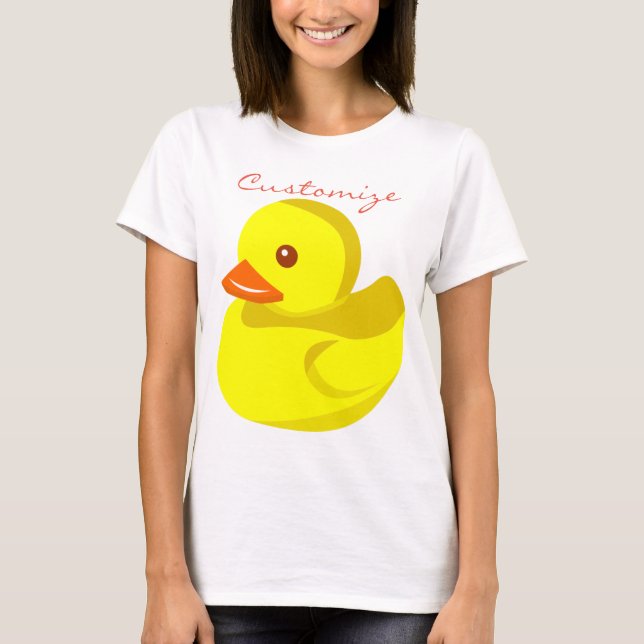 Camiseta Thunder_Cove de Pato de Borracha em Branco (Frente)
