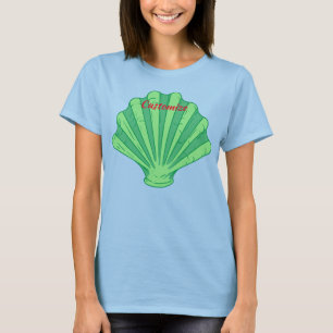 Camiseta Thunder_Cove do Shell de Escala Verde Sage 