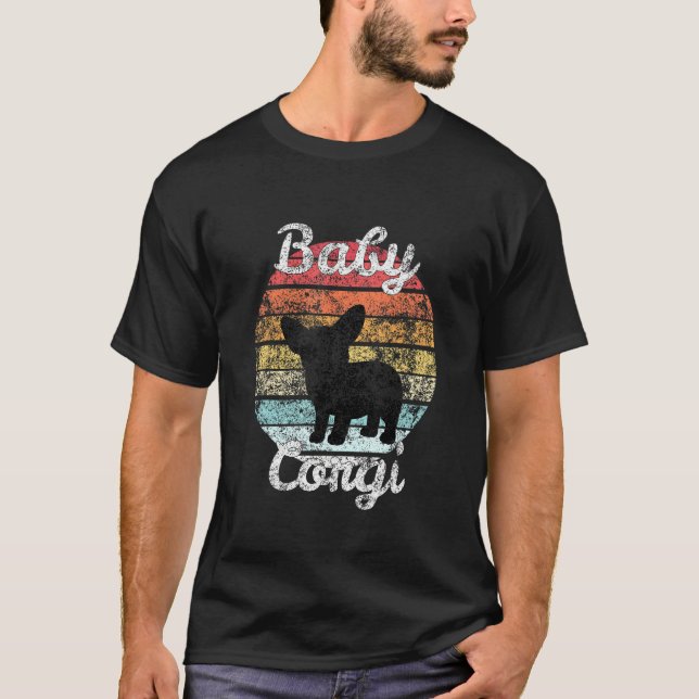 Camiseta Thunder Distressed para Corgi (Frente)