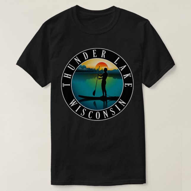Camiseta Thunder Lake Wisconsin Paddleinternado (Frente do Design)