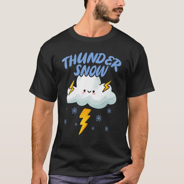 Camiseta Thunder Snow   Ice Cold Snowy Winter Season (Frente)