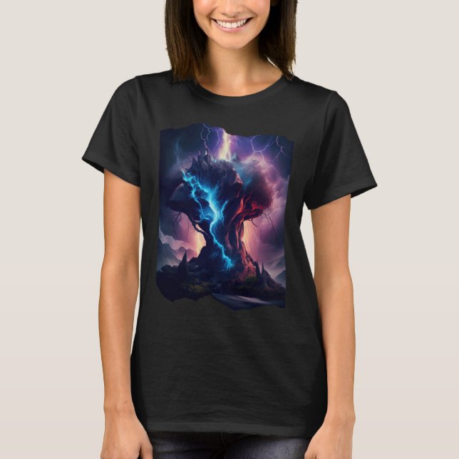 Camiseta Thunder Surreal Trabalho de arte (Frente)