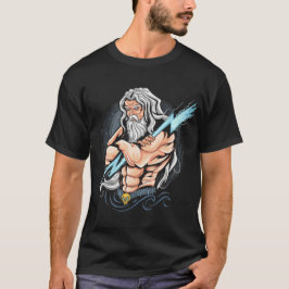 Camiseta thunder zeus deus trabalho de arte pode usar