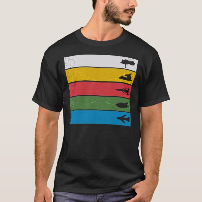Camiseta Thunderbird Classic - Aves Silhuettes em Stripe (Frente)