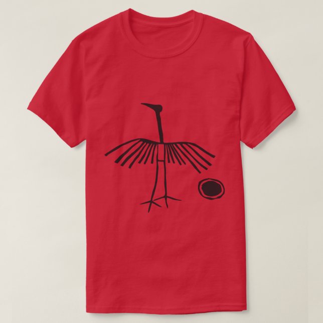 Camiseta Thunderbird Índio de Arte das Cavernas Pré-Históri (Frente do Design)