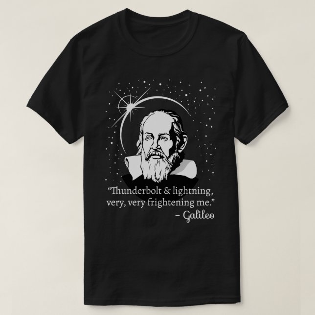 Camiseta Thunderbolt e Lightning Galileo Science Design (Frente do Design)