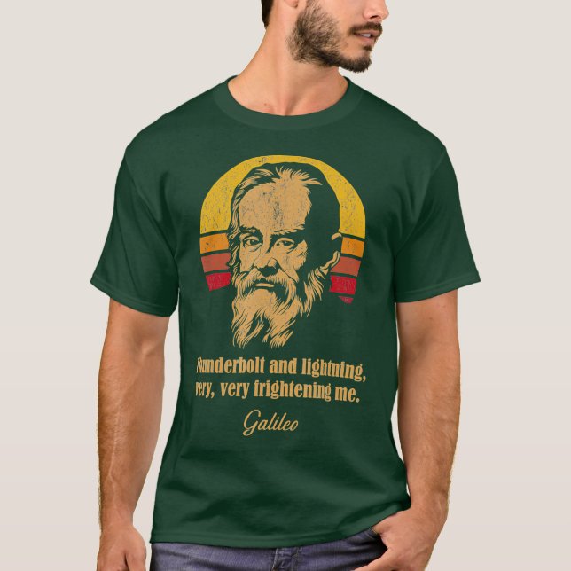 Camiseta Thunderbolt e relâmpago Meme da Astronomia Galileo (Frente)