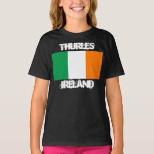 Camiseta Thurles, Irlanda com bandeira irlandesa Kids